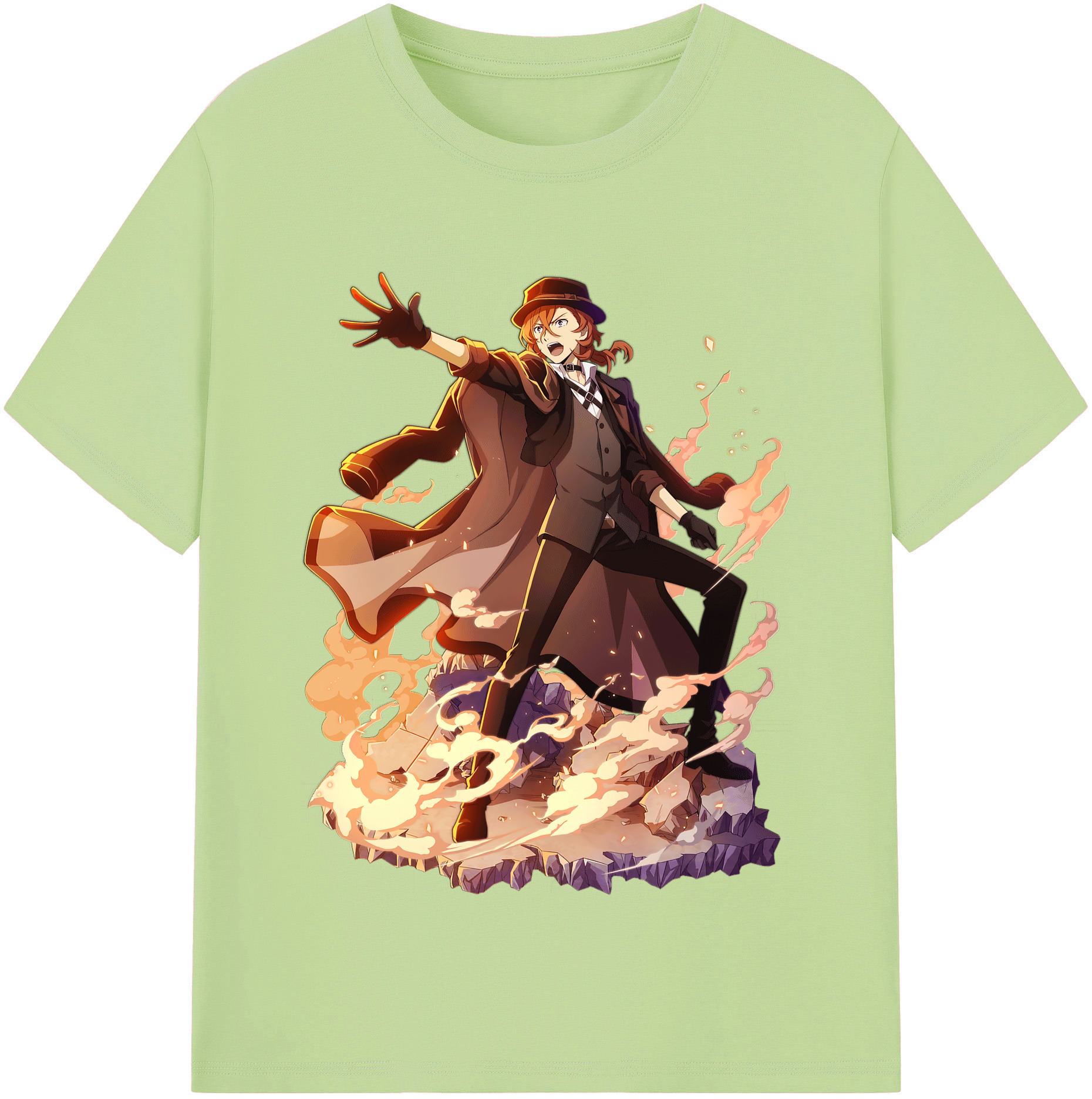 （画像用） 文豪ストレイドッグス Bungo Stray Dogs 綿100％半袖Tシャツ（フロントプリント）